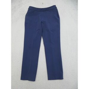 Peter Millar Golf Performance Pants Women 10 Blue Stretch Straight Leg Sporty